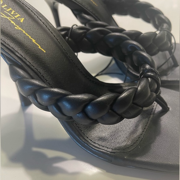 OLIVIA FRAGRANCE NWT BRAIDED HEELED SANDAL BLACK - SIZE - 8 - Picture 5 of 15